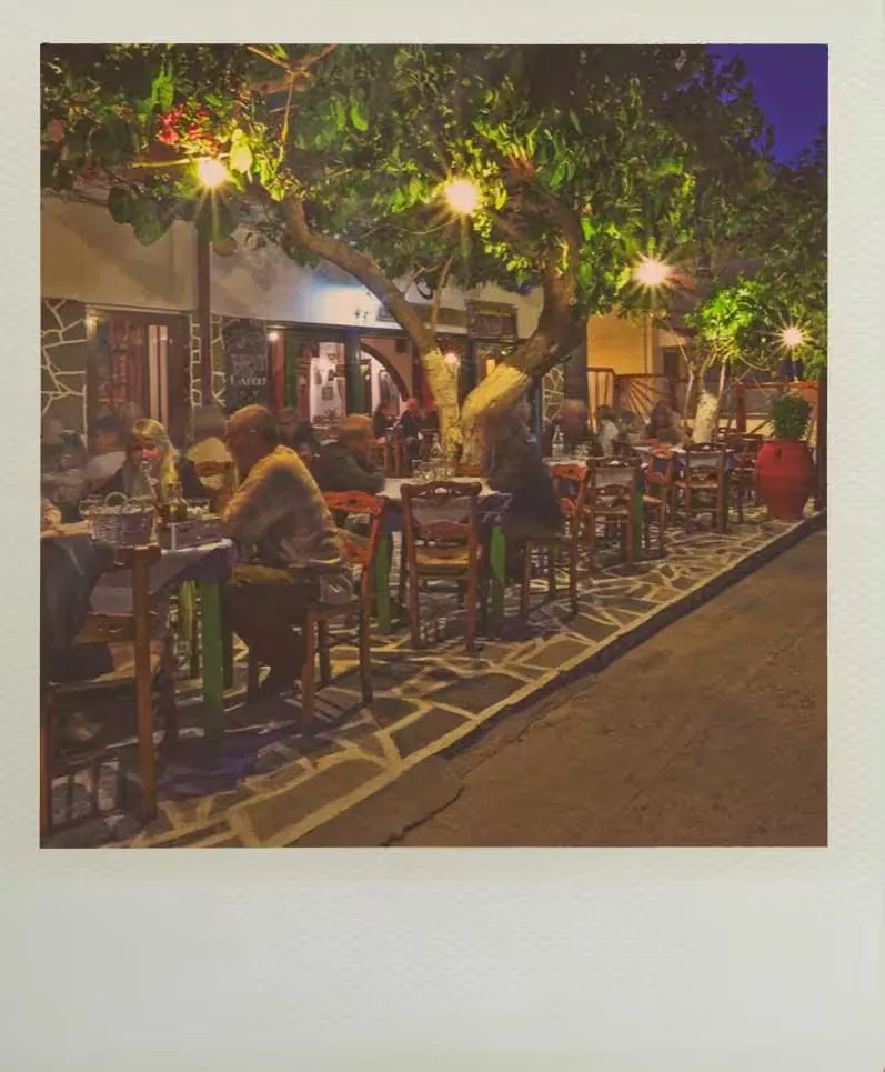 Polaroid of the exterior of the restaurant